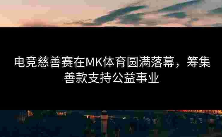 电竞慈善赛在MK体育圆满落幕，筹集善款支持公益事业