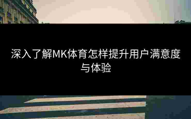 深入了解MK体育怎样提升用户满意度与体验